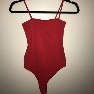 Red body suit